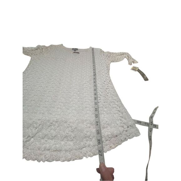 JM Collection Womans embroidered top Sz M Bright White NWT - Picture 7 of 8